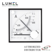 Ammeter EA17, moving-iron, 25A 600VAC, cl.1.5, scala 90°,■72x72mm/ □68x68mm, Lumel