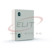 Mild Steel Wall-Mount Enclosure E COR, 400Wx500Hx250D, plain door, mounting plate, 1x gland plate 310x110, 1x lock w. ø3mm double bar key, C3M| epoxy resin layer, IP66 IK10, Nema4, ETA, grey