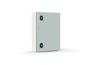 Mild Steel Wall-Mount Enclosure E COR, 600Wx800Hx250D, plain door, mounting plate, 2x gland plate 210x110, 2x lock w. ø3mm double bar key, C3M| epoxy resin layer, IP66 IK10, Nema4, grey