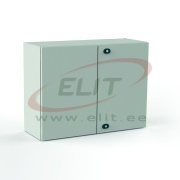 Mild Steel Wall-Mount Enclosure E COR, 1000Wx800Hx200D, plain double door, mounting plate, 2x gland plate 310x110, 2x lock w. ø3mm double bar key, C3M| epoxy resin layer, IP55 IK10, Nema4, grey