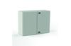 Enclosure E COR, 1000Wx1000Hx300D, plain double door, mounting plate, 2x gland plate 310x110, 1x lock w. ø3mm double bar key, rod system, C3M| epoxy resin layer, IP55 IK10, Nema4, grey