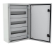 Chassies ECMI, 2x 16M, 400Wx400H, incl. frame, front panel w. modular slots, zincpassivated TS35, mounting accessories, C3M| epoxy resin layer, grey
