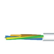 Flexible Cable H05VV-F, 3x0.75mm² 300/500V -5..70°C, 100m/pck, white