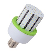 LED Corn Bulb 50W 6200lm 4000K E27, 105x222mm, w. PC cover, IP60, replace 175-225W MH/HPS, opal