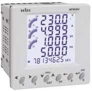 MFM384| Digital Multifunction Meter, 1p2w/3p3w/3p4w, input 1/5A 100V (10kA/V)/ 1/5A 100..500VAC, prog. CT/PT, V/A/P/PF/Wp/Wq/Ws, pulse output, RS485 ^ModBus RTU, 4x4 ^8digits LCD w. backlight, sv 100..230VAC, ■96x96/□92x92, IP65