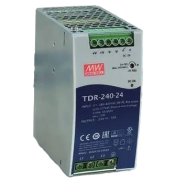 Power Supply TDR, input 3∅ 340..550VAC/ 480..780VDC, output 240W 10A 24..28VDC, LED, DC OK relay 1A 30VDC, W63mm, TS35, UL/TÜV/CE