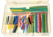 Heat Shrink Tubing H-2(Z) Kit, 30x1.6/0.8, 25x2.4/1.2 L35mm, 20x3.2/1.6 L35mm, 20x4.8/2.4 L35mm, 16x6.4/3.2 L75mm, 8x9.5/4.8 L75mm, 8x12.7/6.4 L100mm, crosslinked polyolefin -55..125°C/ +100°C, flame resistant, high flexibility, mixed colors