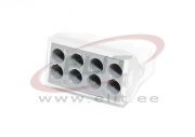 Push-in Connector WCT, 8x 0.75..2.5mm² 32A 400V, transparent/grey