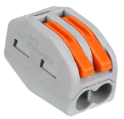 Splicing Connector WCT, 2x 0.08..4mm² 32A 400V, w. operating levers