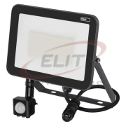 LED Floodlight INOVO 50W 4000K 5500lm 120° IK06 IP65 PIR, cable 0.3m, black, Emos