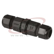 Cable Connector ZS9010, 3x 0.75..2.5mm2 16A 250VAC, screw connection, plastic PA66, IK08 IP68, black, Emos