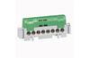 PE-Terminal Block, 2x 6..25 + 33x 1.5..16mm², 100A 400V, touch-proof, green