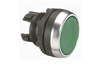 Push-button ACS, illuminated head, ø22.5mm, metal bezel, IP66/69K IK05, green