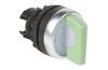 Selector Switch Osmoz, head| ill., 0-1 0-45°, ø22.5mm, IP66/69K IK05, Legrand, white, green