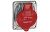 Panel-Mount Flange Socket Hypra, 3P+E 32A 415VAC, inclined, metal, IP44, Legrand