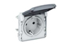 Socket Plexo, mech.| 2P+E Schuko, 16A 250VAC, screw clamp, IP55 IK07, Legrand, grey