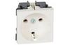 Socket Mosaic, mech.| 2P+E, 16A 250VAC, 2M, Legrand, white