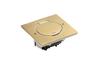 Floor Socket Box Arteor/Mosaic, square, 1x 2M, white LED, 180° opening flap, IP44 IK08, Legrand, golden brushed