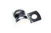 Pipe Clamp BS-M, D16mm, 1 fix point, zinced-pated steel, 100pcs/pck