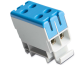 Tapping Terminal Block Al/Cu UK16/2N, 1P (4holes) 1.5-16mm² 150/164A 1000VAC/ 1500VDC, Hex4 1.5Nm 1.5mm² ^3.5Nm 2.5..6mm² ^7Nm 10..16mm², TS35, blue