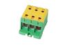Tapping Terminal Block Al/Cu UK95/3PE, 1P (6holes) 16-95mm² 220/245A, Hex6 12Nm 6..25mm², 22Nm 35..95mm², 3pcs/pck, TS35, panel mount, MaxPRO, yegr