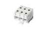 Universal Terminal Block Al/Cu UK50/3x1A, 3P (2holes) 2.5-50mm² 145/160A 145/160A 1000VAC/ 1500VDC, Hex5 4Nm 2.5..4mm²/ 12Nm 6..50mm², TS35, MaxPro, grey
