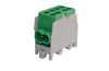 Main Terminal Block Al/Cu HLAK 25-1/2 M2, 2x 25/16mm²/ 2x 16/10mm², 130/100A 1000VAC/DC, 2.5/2Nm, TS35, Pollmann, green