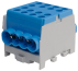 Main Terminal Al/Cu HLAK 35-1/6 M2, 2x 35/25mm²/ 6x 25/16mm², 160/125A 1000VAC/DC, 3.5/2.5Nm, TS35, blue
