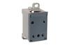 Distribution Block Al/Cu PVB 250-3, 150/185mm²/ 3x 35mm², 250A 1000VAC/DC, incl. markers, TS35, mounting plate, Pollmann, grey