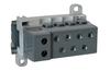 Distribution Block Al/Cu PVBS 250-7, 95mm²/ 7x 50mm², 250A 1000VAC/DC, incl. markers, TS35, mounting plate, Pollmann, grey