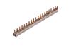 Busbar S-4L-1000/16PP, L1-N-L2-N-L3-N, 27x2/1000, 16mm² 80A 415VAC, pin 4x11.5mm, ABB 2CDL240101R1658| PS4/58/16N, Pollmann