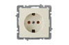 Socket Touran, mech.| 2P+E Schuko shuttered, 16A 250VAC, flush mount, beige