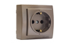 SM Socket Themis, 2P+E Schuko, 16A 250VAC, fume-anthracite
