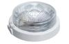 Bulkhead Light RIVA, 100W E27, white PP, transparent glass cover | D250 x 105 mm, IP44, Maxpro