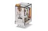 Relay 55.34, 4CO (4PDT) 7A 250VAC, cv 125VDC, lockable test button, flag indicator, PCB mount, TS35 sockets (94.P4/04/54/84.2/94.3/74), Finder