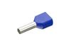 Twin Wire-End Ferrule w. Collar Ct 025013 w, 2x2.5x13mm, 250pcs/pck, blue