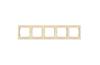 Frame Valena, 5gang, horiz. mount, beige