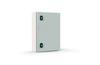 Mild Steel Wall-Mount Enclosure E COR, 300Wx300Hx150D, plain door, mounting plate, 1x gland plate 210x55, 1x lock w. ø3mm double bar key, C3M| epoxy resin layer, IP66 IK10, Nema4, ETA, grey