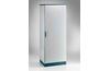 Cabinet ENUX, 800Wx2000Hx400D, frame, blank door, rear panel, lever-operated double bar locking w. 3mm double-bit insert, modular, adj. cable entry w. sealing gasket, C3M| epoxy resin layer, IP55 IK10, NEMA12, ETA, ocean blue/ grey